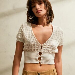 Urban Outfitters UO Sophia Cropped Cardigan Sweater
